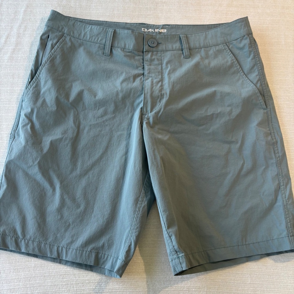 Dakine Mens Hybrid Shorts Blue Gray Ripstop Stretch 10002850 Size 33